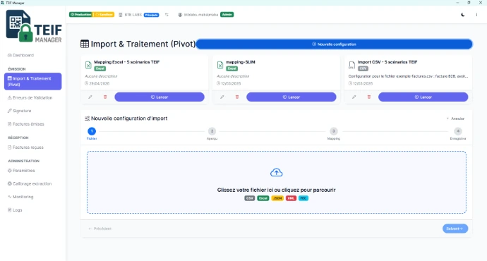 facture électronique import pivot via teif manager facture électronique import pivot via teif manager